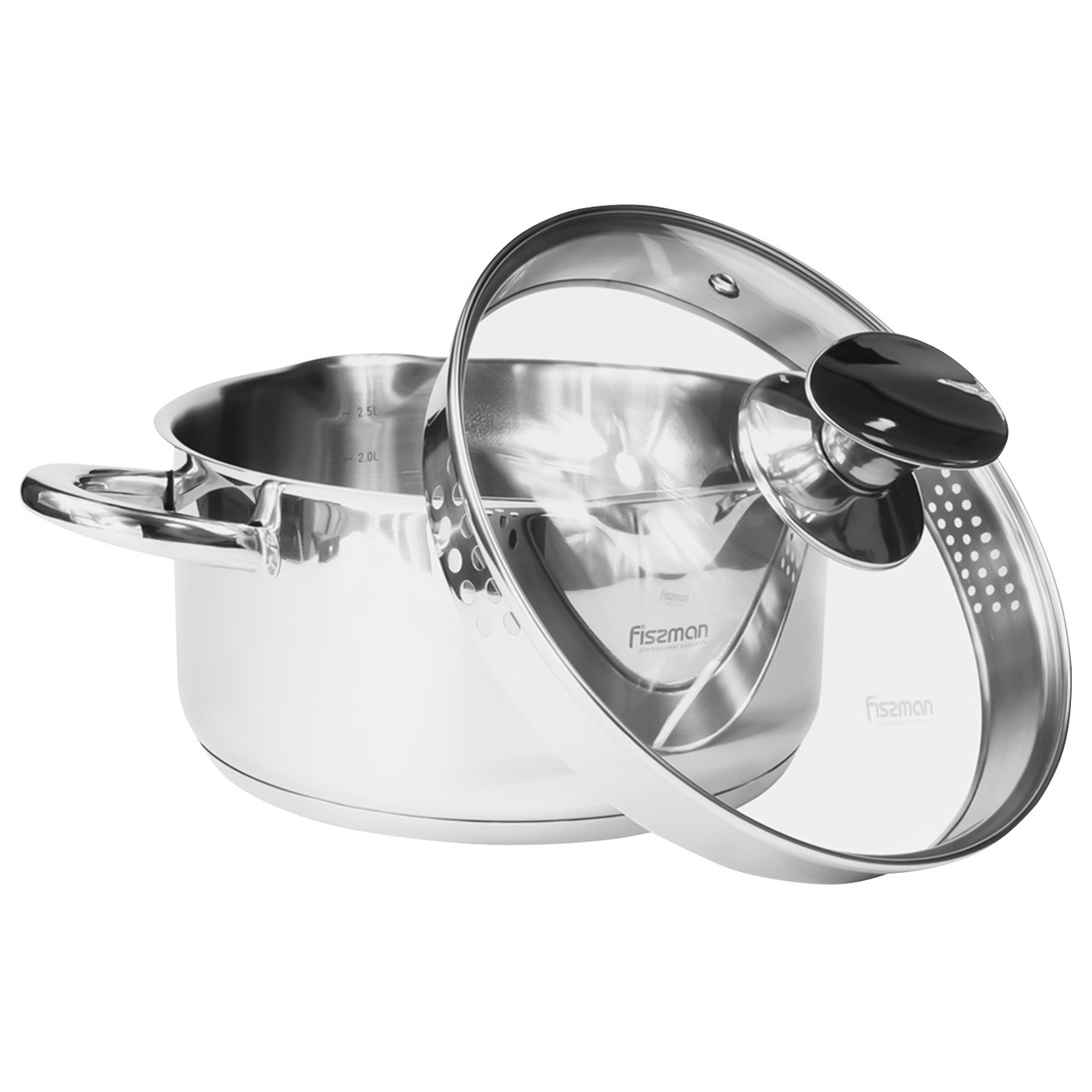 

Кастрюля Fissman Elegance со стеклянной крышкой 3,1л