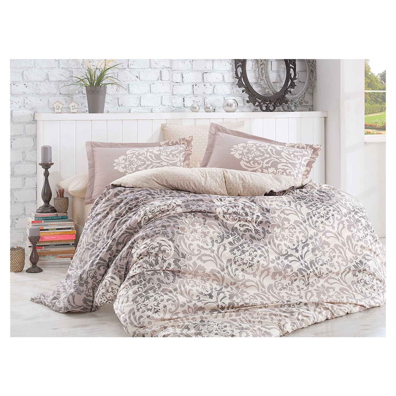 

Комплект постельного белья Hobby Flannel Serenity серый 160х220 1х50х70см