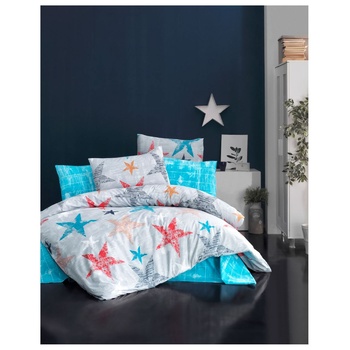 Комплект постільної білизни Lighthouse Ranforce Colored Stars 160х220 2х50х70см