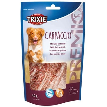 Ласощі для собак Trixie PREMIO Carpaccio 40 г (качка та риба) - купити, ціни на MasterZoo - фото 1
