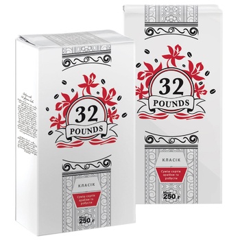 32 Pounds Classic Ground Coffee 250g - buy, prices for Auchan - photo 2