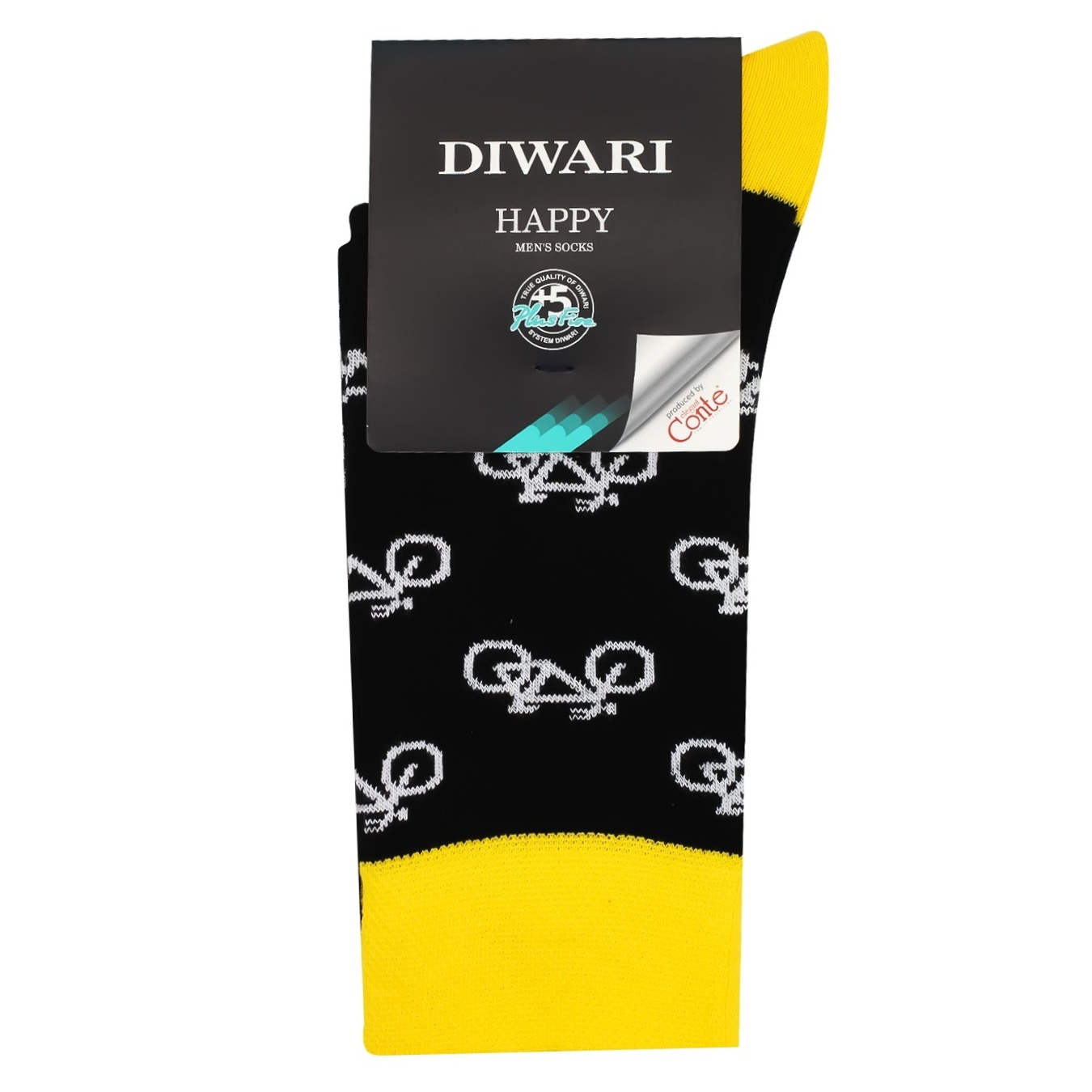 

Носки мужские Diwari Happy р.25 057 черный-желтый 17С-151СП