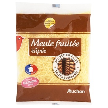 Auchan Meule Fruitee Grated Cheese 150g - buy, prices for Auchan - photo 1