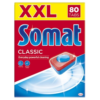 Somat Classic Means for cleaning dishes 80 pills - buy, prices for MegaMarket - photo 1