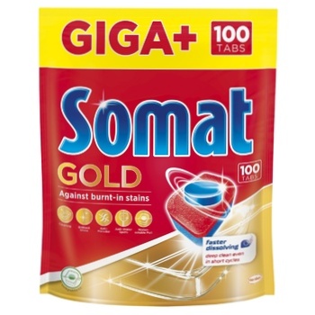 Somat Giga Plus Gold Dishwasher Pills 100pcs - buy, prices for Auchan - photo 1