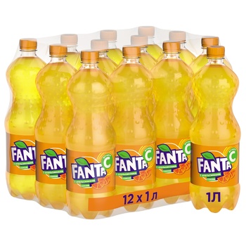 Fanta with orange carbonated juice beverage 1000ml