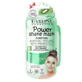 Eveline Power Shake Cleansing Biomask-peeling for Face with Probiotics 10ml