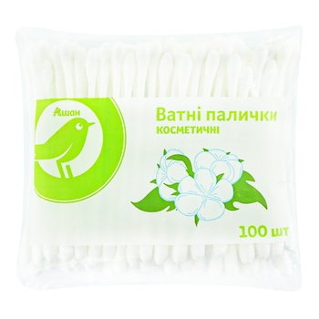 Auchan cotton swabs 100pcs - buy, prices for Auchan - photo 1
