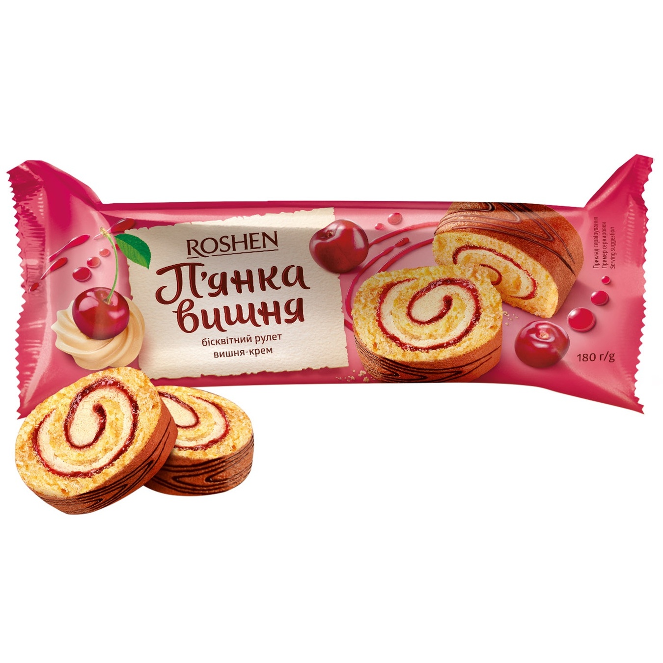 

Рулет Roshen Пьяная вишня 180г
