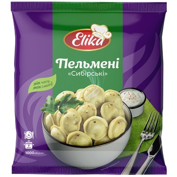 Пельмені Elika Сибірські 1кг - купити, ціни на Чудо Маркет - фото 1