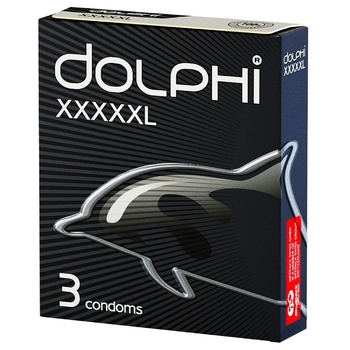 Презервативы Dolphi XXXXXL 3шт - купить, цены на Auchan - фото 1