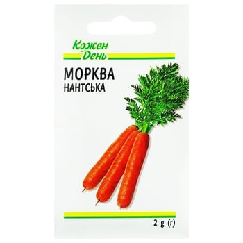 Насіння Кожен День Морква Нантська 2г - купити, ціни на Auchan - фото 1