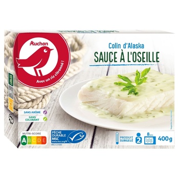 Auchan Fish in Sorrel Sauce Frozen 400g - buy, prices for Auchan - photo 1