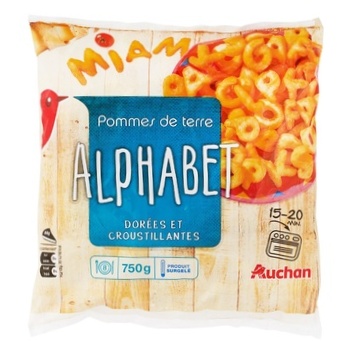 Auchan Alphabet Frozen Potatoes 750g - buy, prices for - photo 1