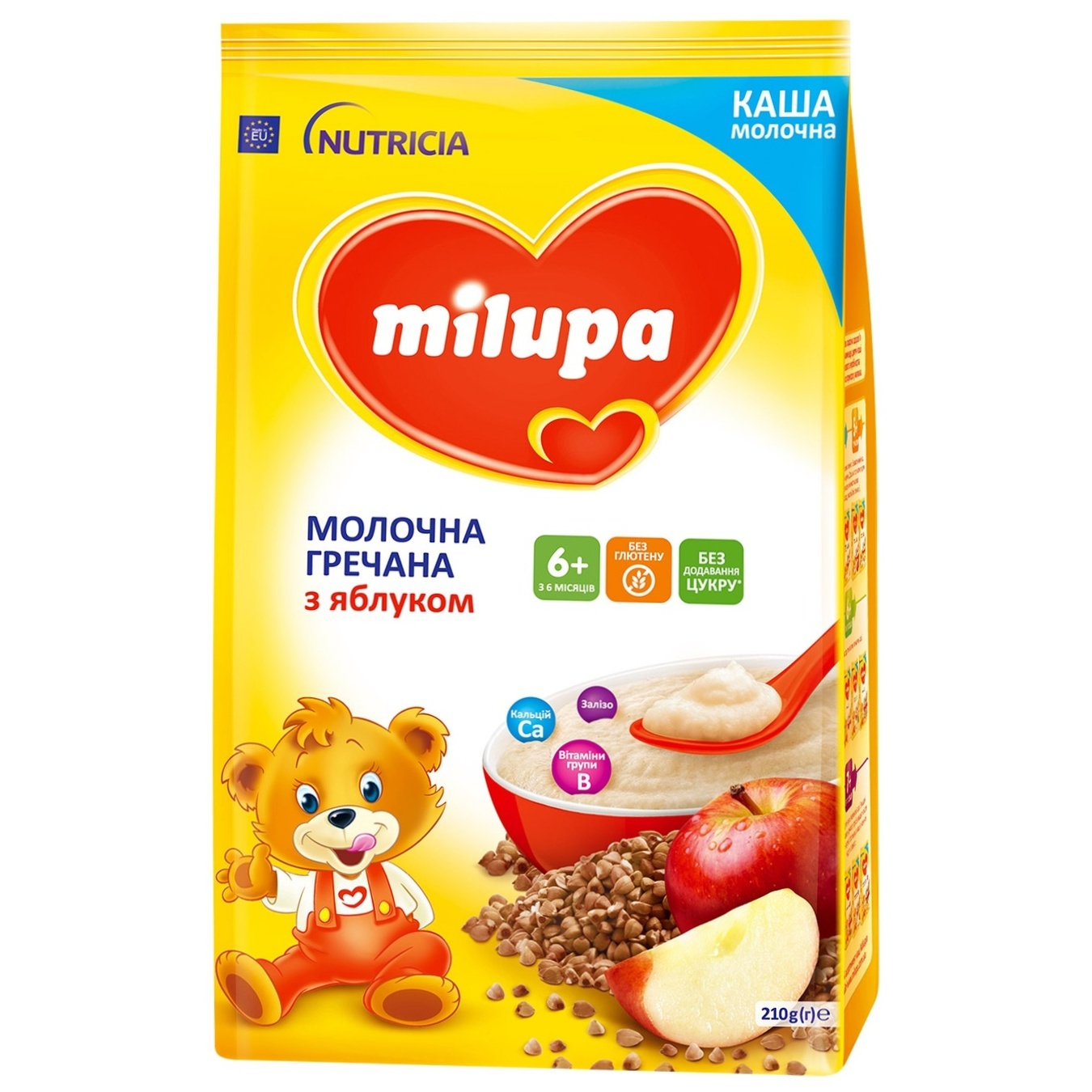 

Каша Milupa молочная гречневая с яблоком 210г