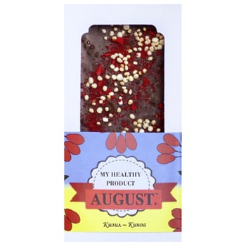 August Vegan Sugar-Free Lactose-Free Gluten-Free Chocolate with Dogwood Quinoa 100g