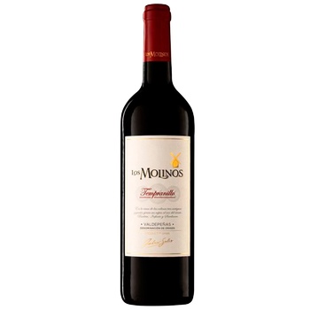 Вино Los Molinos Tempranillo червоне сухе 12,5% 0,75л - купити, ціни на ЕКО Маркет - фото 1