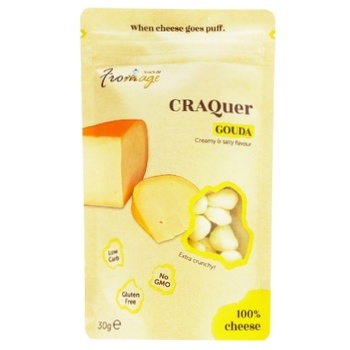 CRAQuer Gouda Dry Cheese 30g - buy, prices for Auchan - photo 1