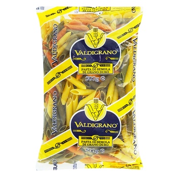 Valdigrano Tricolor Penne Rigate Pasta 500g - buy, prices for Auchan - photo 1