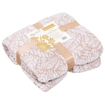 La Nuit Embossed Leaf Beige Plaid 200х220cm - buy, prices for - photo 1