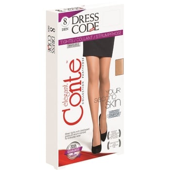 Колготки жіночі Conte Elegant Dress Code 8den Bronz р.3 - купити, ціни на Восторг - фото 1