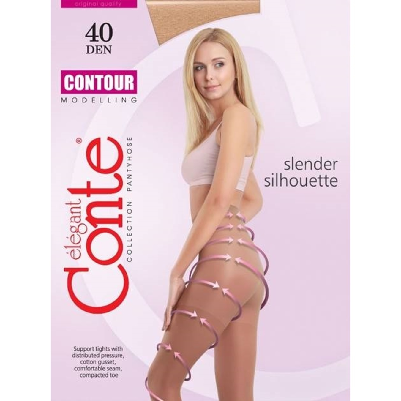 

Колготы Conte Elegant Contour bronz 40 ден размер 5