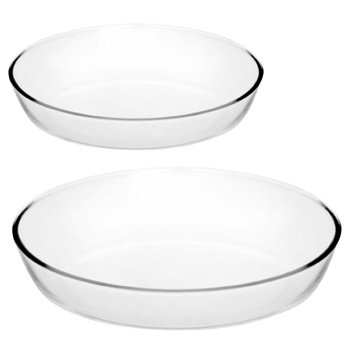 Firex Oval Thermoglass Baking Forms Set 2pcs 2.4l 3.2l - buy, prices for - photo 1