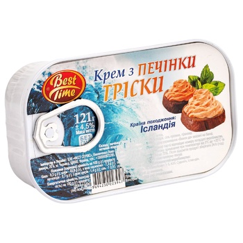 Крем з печiнки трiски Best Time 121г - купити, ціни на Auchan - фото 1