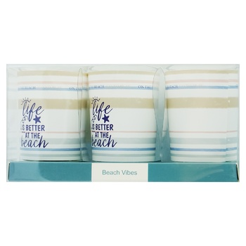 Beach Vibes Set of Candles in Glass 5*6cm 3pcs - buy, prices for - photo 4