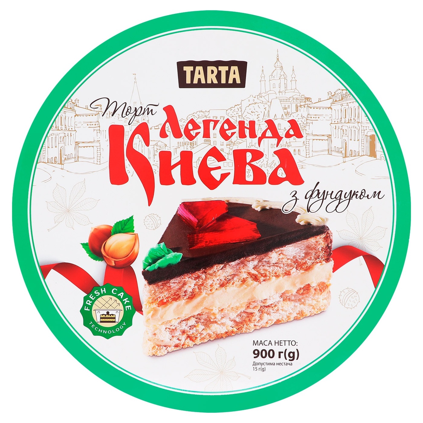 

Торт Tarta Легенда Киева с фундуком 900г