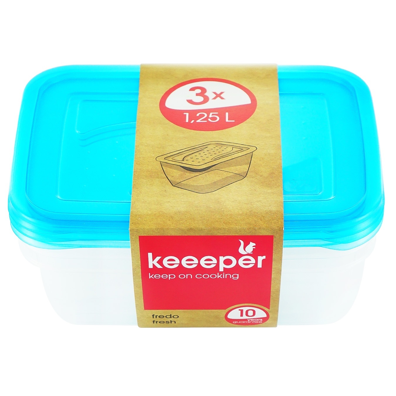 

Набор емкостей для СВЧ Keeeper Fredo Fresh прям3*1,25л шт