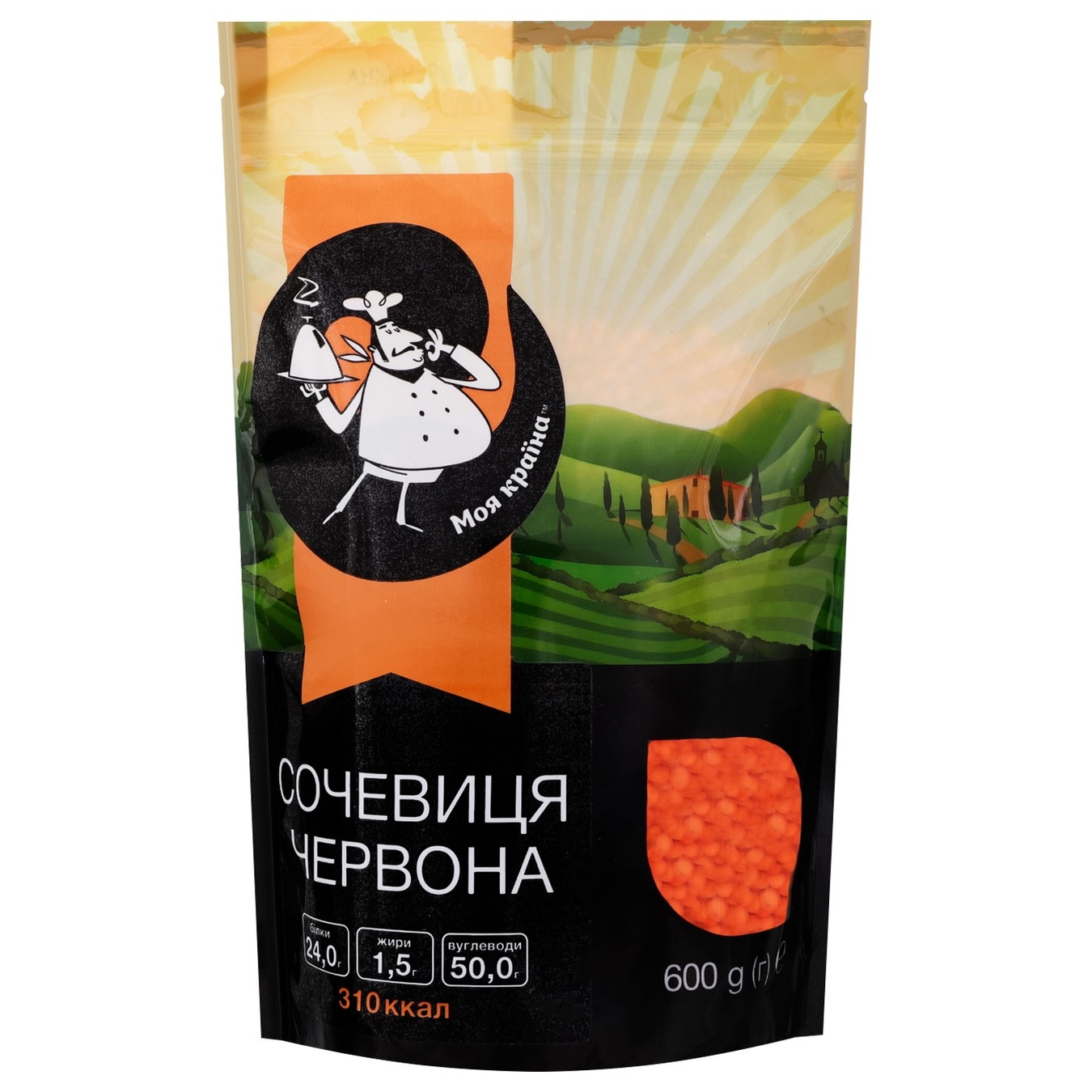 

Чечевица Моя Країна красная 600г