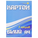 Tetrada White Cardboard A4 7 sheets