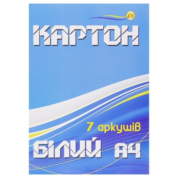 Tetrada White Cardboard A4 7 sheets - buy, prices for Auchan - photo 1