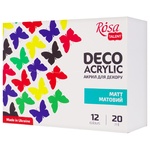 Набор красок Rosa Talent акриловых матовых 12 цветов 240мл