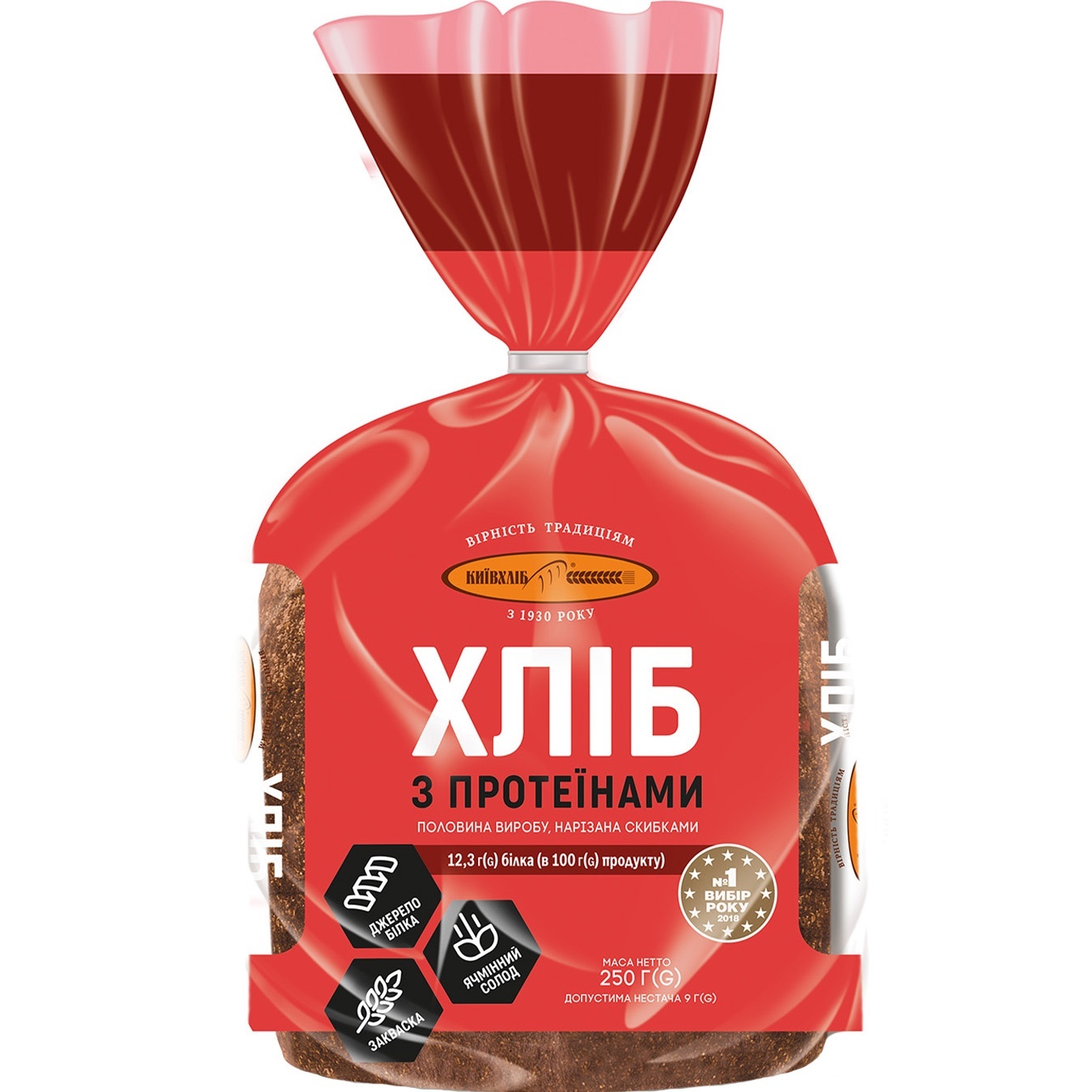 

Хлеб Киевхлеб с протеинами нарезанный 250г