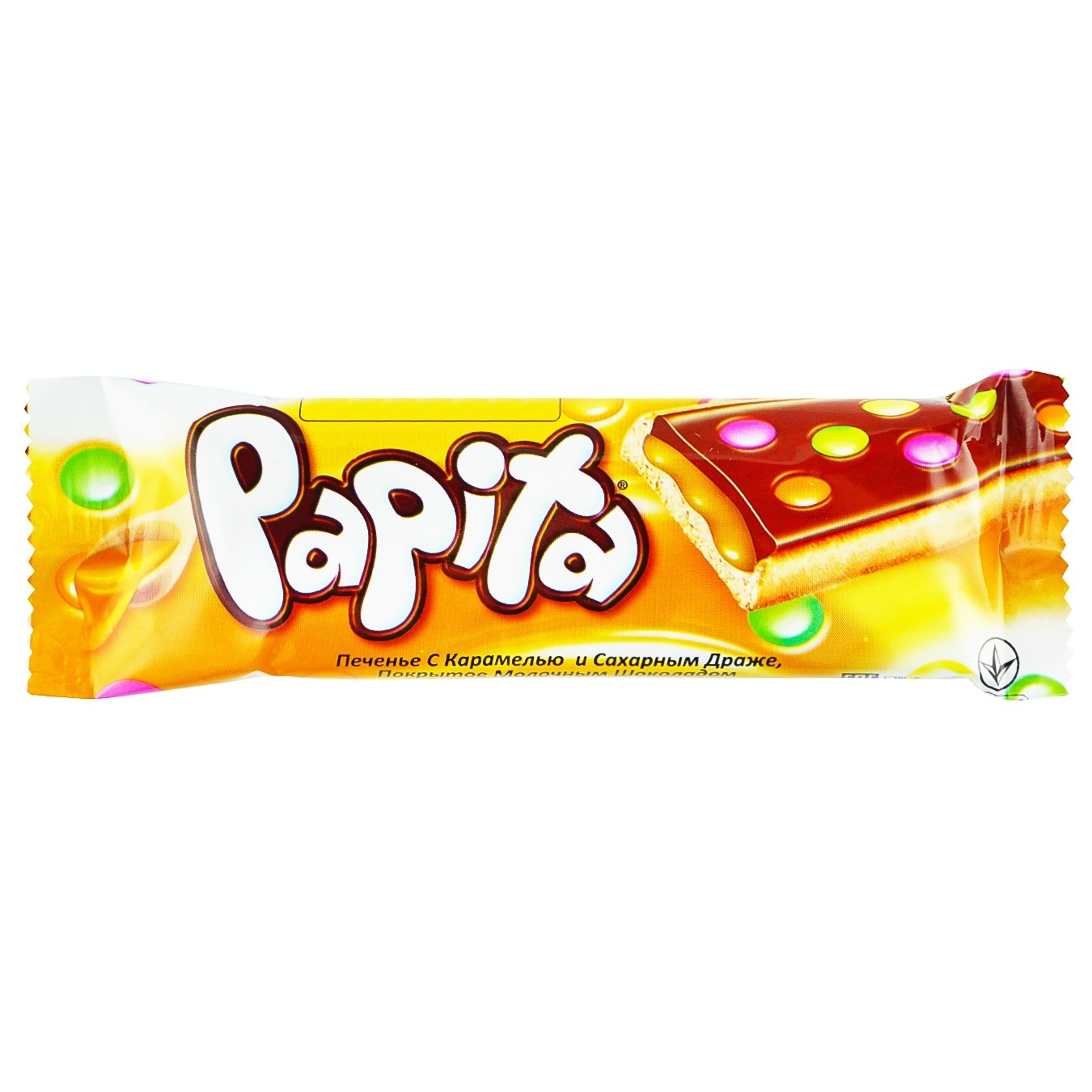 

Печенье Solen Papita Caramel с карамелью молочным шоколадом и цветным драже 33г