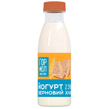 Йогурт Гормолзавод Зерновий хліб 2,5% 500г