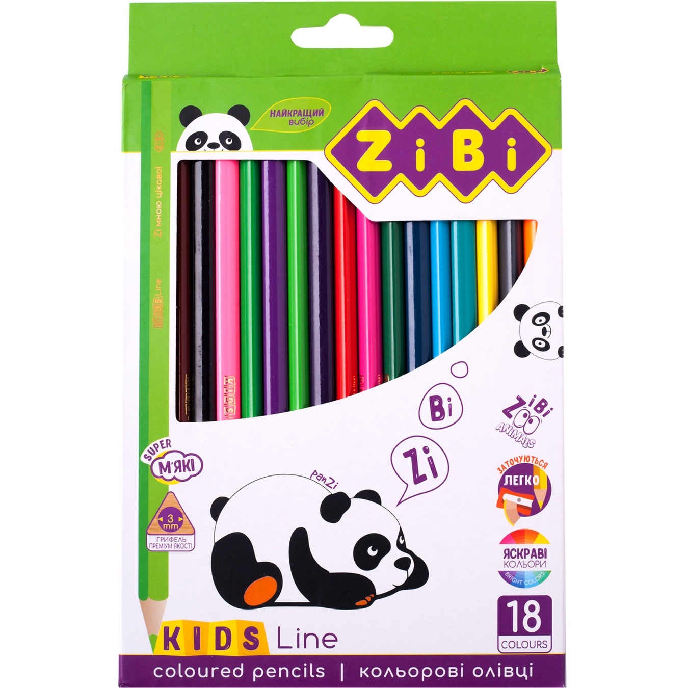 

Карандаши цветные ZiBi Kids Line 18 цветов