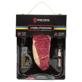 Myastoriya Striploin Chilled Beef Steak ~250g - buy, prices for METRO - photo 1