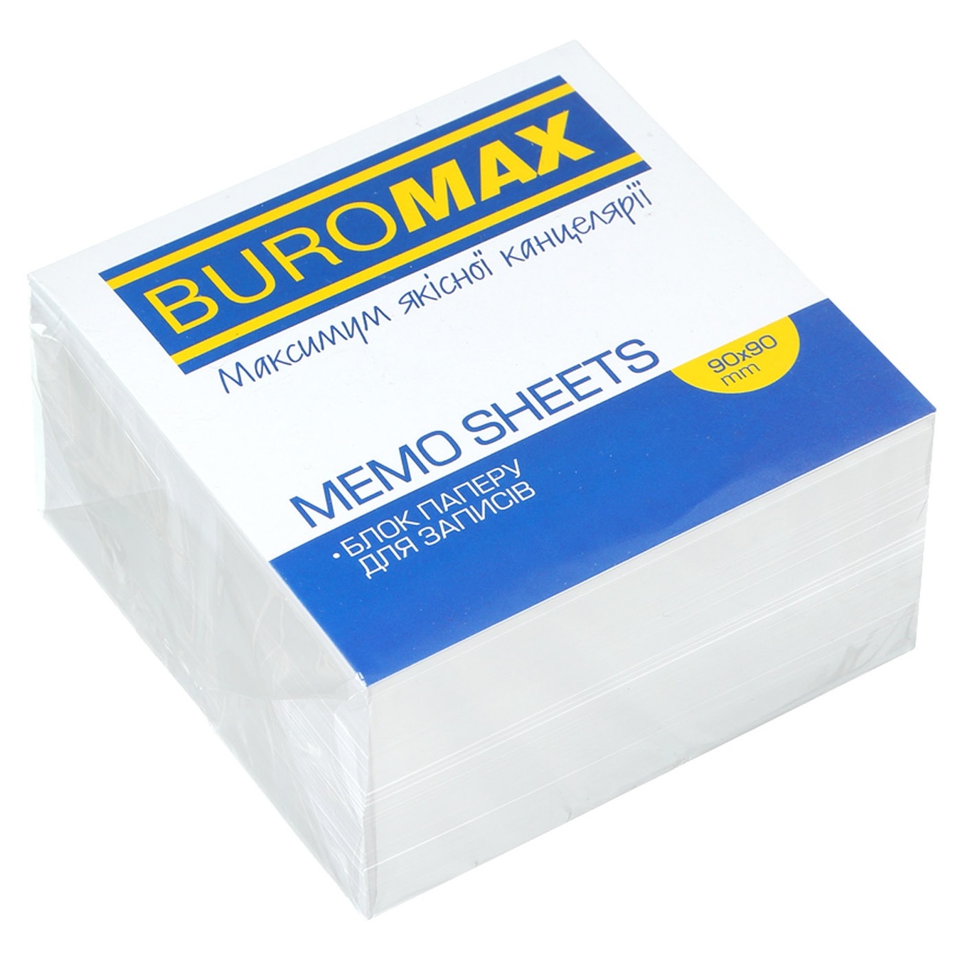 

Блок бумаги для заметок Buromax белый 90х90х50мм