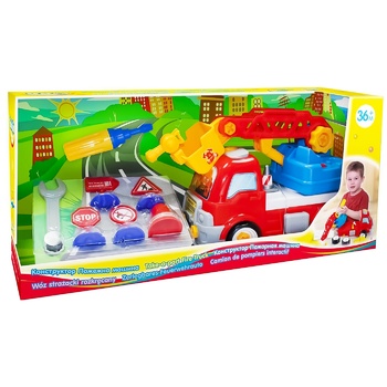 Bebelino Fire Truck with Traffic Signs Construction Toy 3+