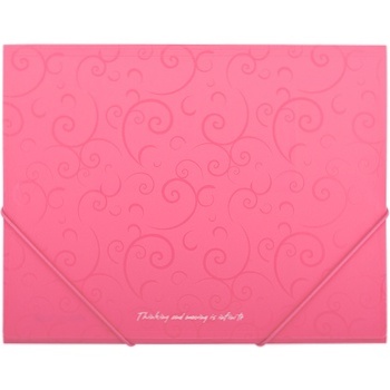 Buromax Barocco Folder Plastic A5 on Elastic Bands pink - buy, prices for MegaMarket - photo 1