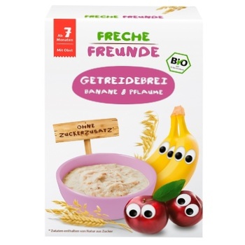 Freche Freunde without Milk Multigrain Porridge with Banana and Plum 200g - buy, prices for COSMOS - photo 1