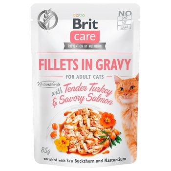 Brit Care Wet Food for Cats with Turkey and Salmon 85g - buy, prices for COSMOS - photo 1