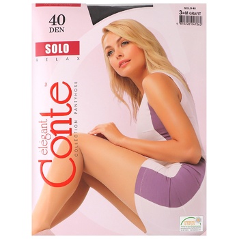 Колготи жiночi Conte Solo 40 den 3 grafit - купити, ціни на - фото 1