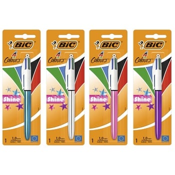 Ручка BIC 4 Colours Shine кулькова - купити, ціни на ULTRAMARKET - фото 1