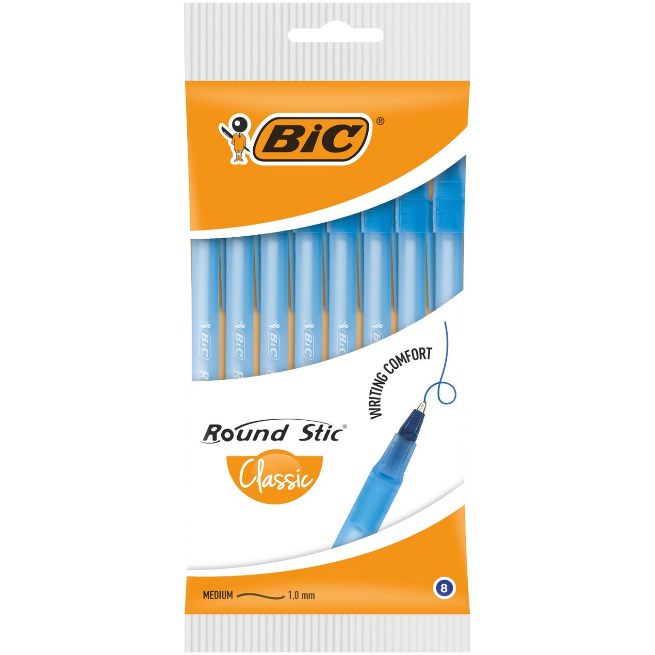 

Ручка шариковая BIC Раунд Сток синяя 8шт