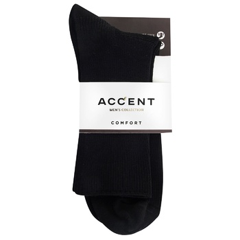 Accent Black Men's Socks 31-33s - buy, prices for - photo 1