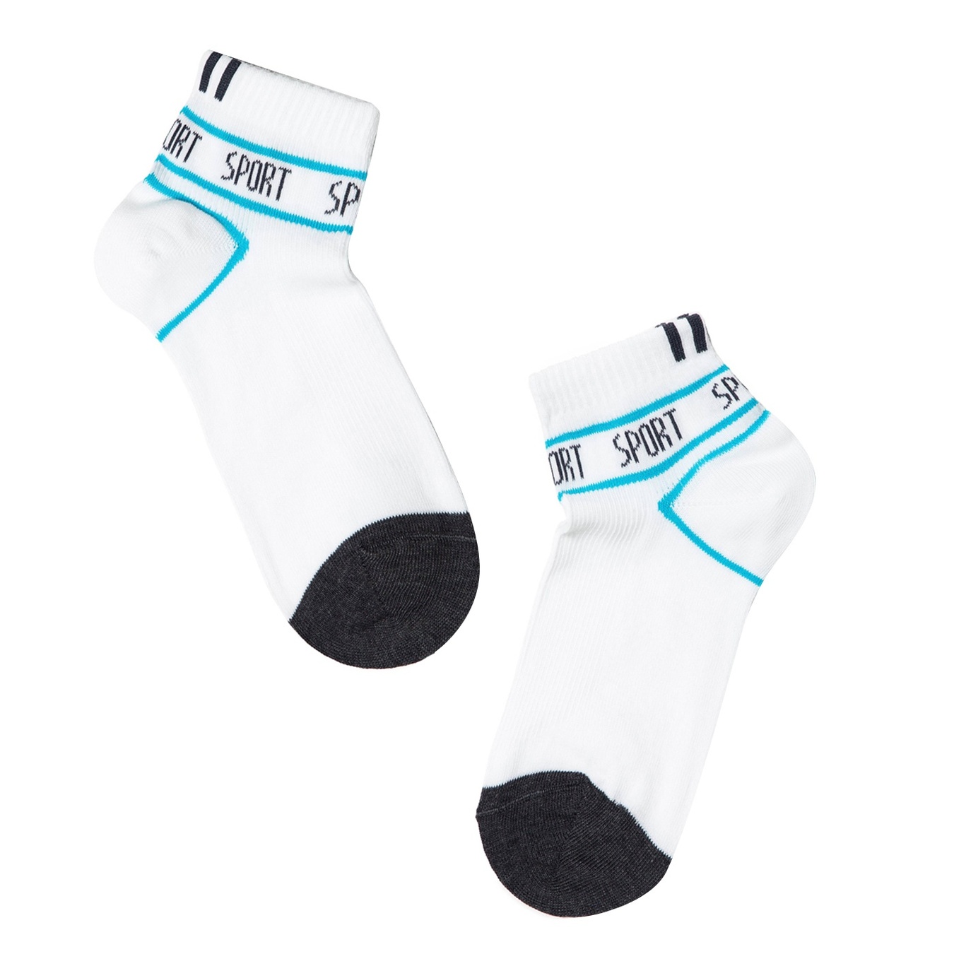 

Носки детские Conte Kids Active белый-бирюза р.24